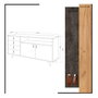 Hanah Home Consola Estilo Moderno Roble y Gris Oscuro 140x86x40 cm
